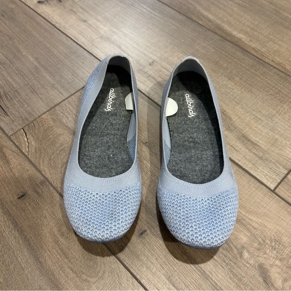Allbirds Tree Breezers Ballet Flats Shoes Womens 7.5 Whitecap Blue Sole Vegan - Picture 3 of 12